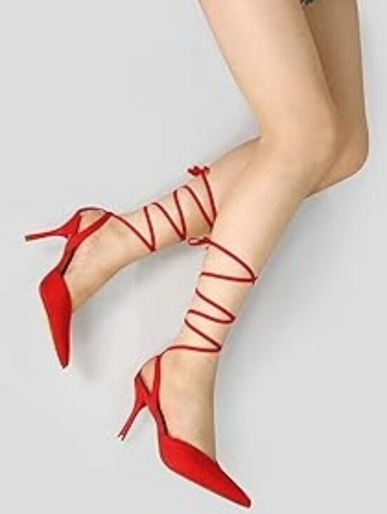 Mysoft Shoes - (S-4618)   Mysoft Women's Wrap Heeled Sandals Strappy Sz 8